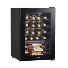 Sealey DH8 Baridi Wine Cooler/Fridge, Digital Touchscreen Controls, Led Light, 20 Bottle - Black