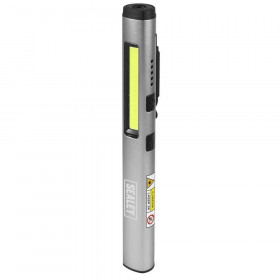 Sealey LED450UV Penlight Torch With Uv 5W Cob & 3W Smd Led With Laser Pointer Rechargeable