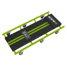 Sealey SCR75HV 36in Deluxe American-Style Creeper With Steel Frame & 6 Wheels - Hi-Vis Green