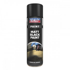 Sealey SCS026 Black Matt Paint 500Ml Pack Of 6
