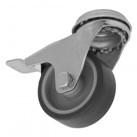 Sealey SCW250SBLEM Medium-Duty Thermoplastic Bolt Hole Caster Wheel With Total Lock Ø50Mm - Trade