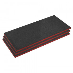 Sealey SFPK30R Easy Peel Shadow Foam® Red/Black 30Mm - Pack Of 3