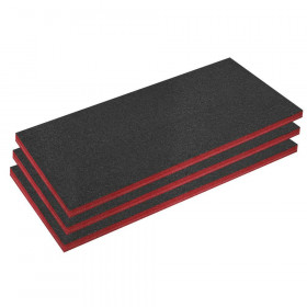 Sealey SFPK50R Easy Peel Shadow Foam® Red/Black 50Mm - Pack Of 3