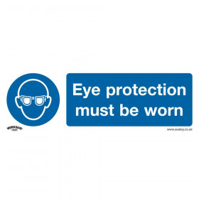Sealey SS11P10 Mandatory Safety Sign - Eye Protection Must Be Worn - Rigid Plastic - Pack Of 10