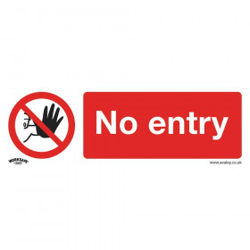 Sealey SS14V1 Prohibition Safety Sign - No Entry - Self-Adhesive Vinyl
