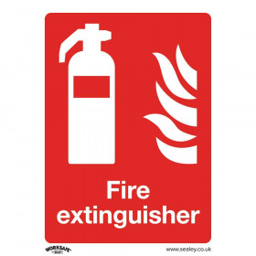 Sealey SS15V1 Information Safety Sign - Fire Extinguisher - Self-Adhesive Vinyl