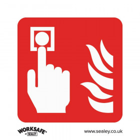 Sealey SS31P10 Safe Conditions Safety Sign - Fire Alarm Symbol - Rigid Plastic - Pack Of 10