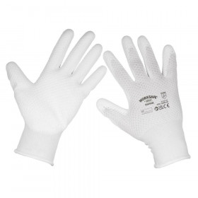 Sealey SSP50L White Precision Grip Gloves Large – Pair