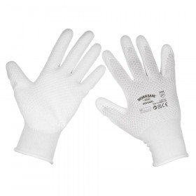 Sealey SSP50XL White Precision Grip Gloves X-Large- Pair