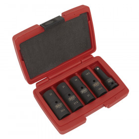 Sealey SX1820 Impact Socket Set 1/2inSq Drive 77Mm Double Ended 18.5 X 22.5Mm - 5Pc