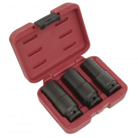 Sealey SX319 Deep Weighted Impact Socket Set 1/2inSq Drive 3Pc