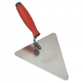 Sealey T1205 Stainless Steel Triangular Brick Trowel - Rubber Handle 180Mm