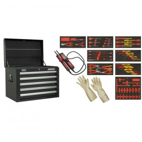 Sealey TBTECOMBO1 63Pc Insulated Tool Kit With 5 Drawer Topchest