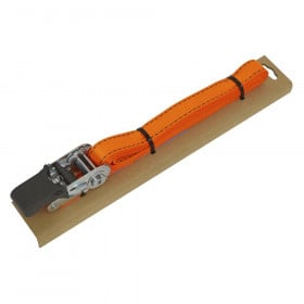 Sealey TD0635E Ratchet Strap 25Mm X 5M Polyester Webbing With Corner Protector 600Kg Breaking Strength