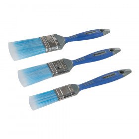 Silverline 344268 No-Loss Synthetic Paint Brush Set 3Pce, 3Pce Each 1
