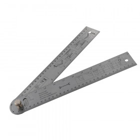 Silverline 783421 Easy Angle Protractor Rule, 600Mm Each 1
