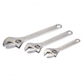 Silverline WR03 Adjustable Wrench Set 3Pce, 150, 200 & 250Mm Each 1