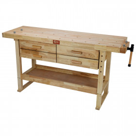 Sip 01460 Professional Hardwood 4-Drawer Workbench