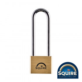 Squire SQR701023 Premium Brass Lion Padlock - 4in Long Shackle - Ln4/4 40Mm Blister Pack 1