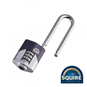 Squire SQR701157 Vulcan Combination Padlock - Boron 2.5in Long Shackle - Vulcan Combi 50/2.5 50Mm Blister Pack 1