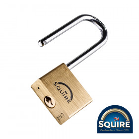 Squire SQR701401 Premium Brass Lion Padlock - 2.5in Stainless Steel Shackle - Ln4S/2.5 40Mm Blister Pack 1