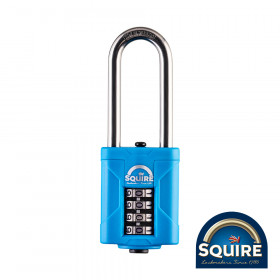 Squire SQR701807 Combination Padlock - Stainless Steel 2.5in Long Shackle - Cp40S/2.5 40Mm Blister Pack 1