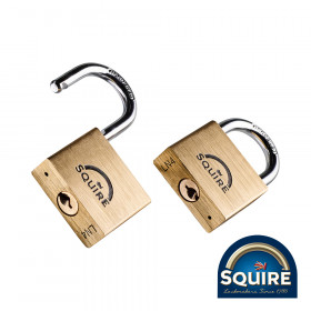 Squire SQR701808 Premium Brass Lion Padlock - Keyed Alike - Ln4T 40Mm Blister Pack 2