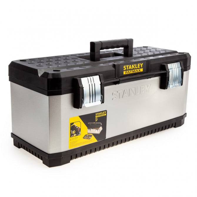 Stanley 1-95-617 Fatmax Galvanised Metal/Plastic Tool Box 26in | Power ...
