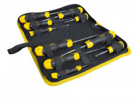 Stanley® ? Cushion Grip™ Screwdriver Set In Wallet, 10 Piece