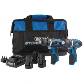 Storm Force 52031 Draper Storm Force® 10.8V Power Interchange Combi Drill And Rotary Drill Twin Kit, 3 X 1.5Ah Batteries, 1 X Charger, 1 X Bag per deal