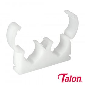 Talon TALTD22 Double Hinged Clip - White - Td22 22Mm Bag 50
