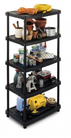 Terry  TS1000518 Scaff 2436/5 Black Adjustable Shelving Unit 930 By 590 By 1885
