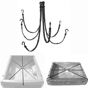 The Perfect Bungee Fw36-6Bk Adjustable 6-Strap Flex-Web Bungee In Black (Up To 3.65M X 3.65M)