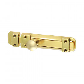 Timco 200852 Contract Flat Section Bolt - Polished Brass 135 X 30Mm Bag 1