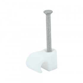 Timco 225147 Round Cable Clips - White To Fit 3.5Mm Box 100