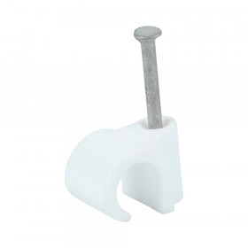 Timco 225222 Round Cable Clips - White To Fit 9.0Mm Box 100