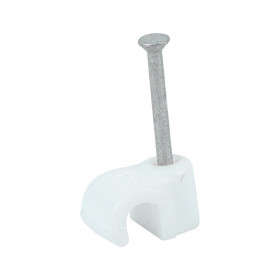 Timco 225258 Round Cable Clips - White To Fit 4.5Mm Box 100