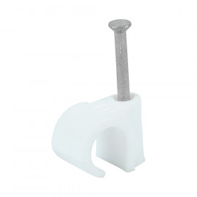 Timco 225591 Round Cable Clips - White To Fit 11.0Mm Box 100