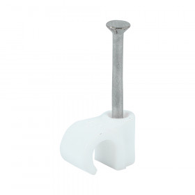 Timco 225951 Round Cable Clips - White To Fit 6.0Mm Box 100