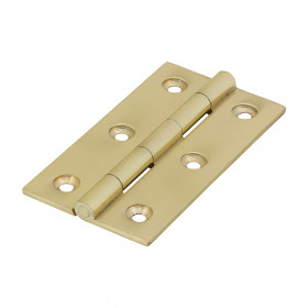 Timco 234016 Solid Drawn Hinge - Solid Brass - Polished Brass 75 X 40