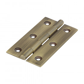 Timco 234159 Solid Drawn Hinge - Solid Brass - Antique Brass 75 X 40