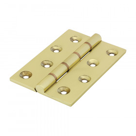 Timco 234269 Double Phosphor Bronze Washered Hinges - Solid Brass - Polished Brass 102 X 67