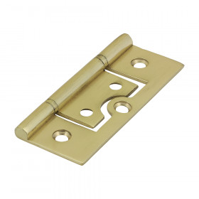 Timco 234316 Plain Bearing Flush Hinges - Solid Brass - Polished Brass 75 X 50
