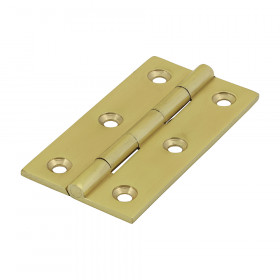 Timco 234321 Solid Drawn Hinge - Solid Brass - Polished Brass 64 X 35