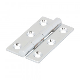 Timco 234329 Solid Drawn Hinge - Solid Brass - Polished Chrome 50 X 28