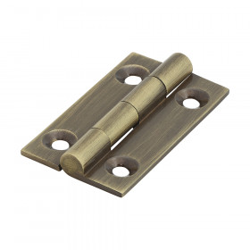 Timco 234471 Solid Drawn Hinge - Solid Brass - Antique Brass 38 X 22