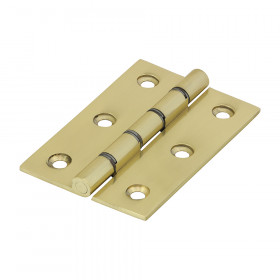 Timco 234555 Double Steel Washered Hinges - Solid Brass - Polished Brass 76 X 50
