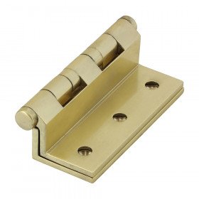 Timco 234584 Cranked Ball Race Hinges - Solid Brass - Polished Brass 64 X 55