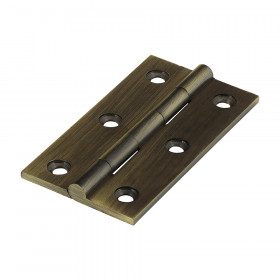 Timco 234963 Solid Drawn Hinge - Solid Brass - Antique Brass 64 X 35