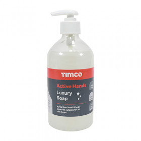 Timco 432099 Active Hands Luxury Soap 500Ml Pump Bottle 1